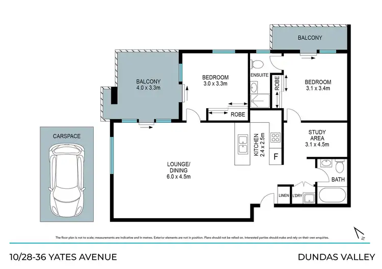 Floorplan of Homely apartment listing, 10/28-36 Yates Avenue, Dundas Valley NSW 2117