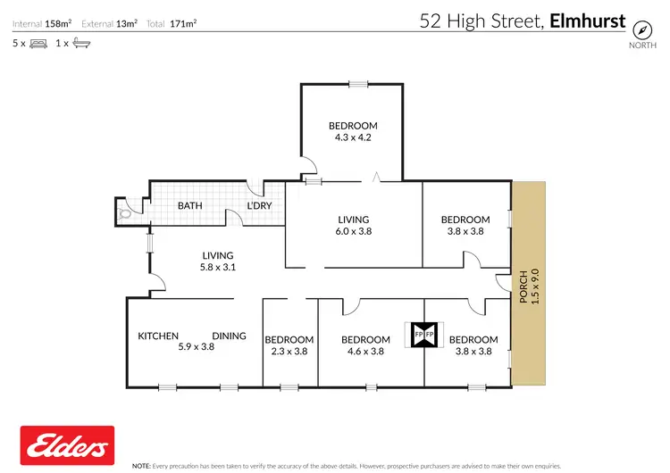 Floorplan of Homely house listing, 52 High Street, Elmhurst VIC 3469