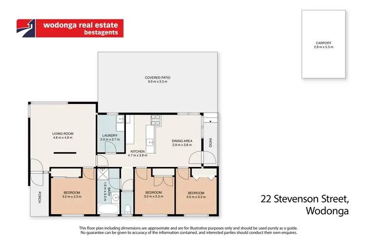 Floorplan of Homely house listing, 22 Stevenson Street, Wodonga VIC 3690