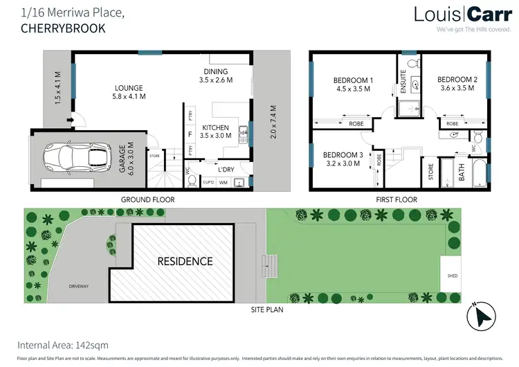 Floorplan of Homely semi-detached listing, 1/16 Merriwa Place, Cherrybrook NSW 2126
