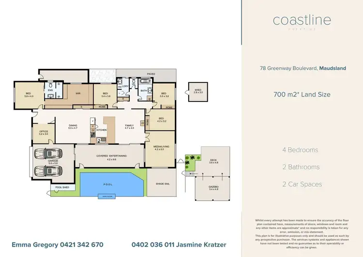 Floorplan of Homely house listing, 78 Greenway Boulevard, Maudsland QLD 4210
