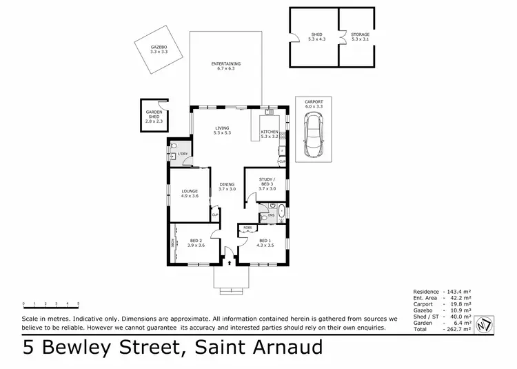 Floorplan of Homely rural property listing, 5 Bewley Street, St Arnaud VIC 3478