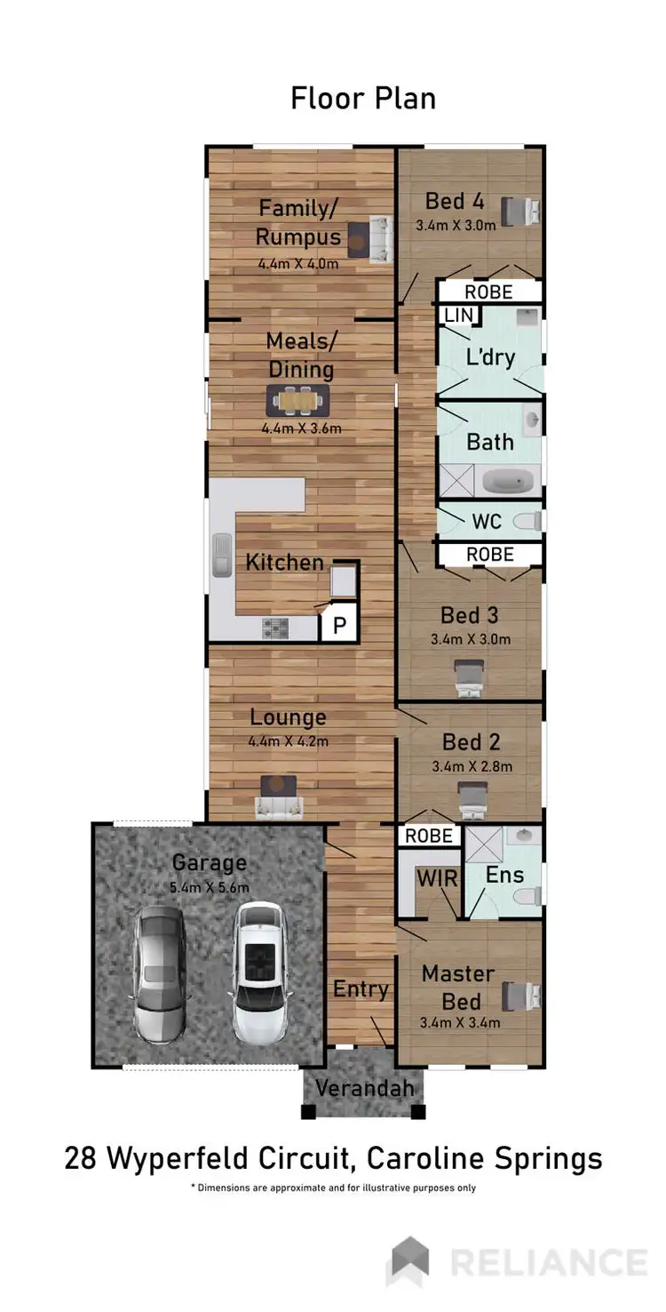 Floorplan of Homely house listing, 28 Wyperfeld Circuit, Caroline Springs VIC 3023