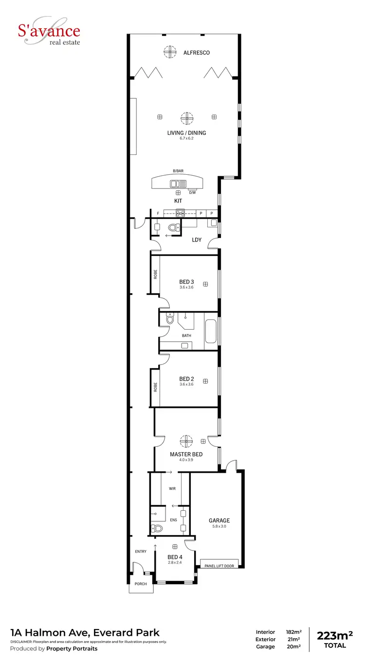 Floorplan of Homely house listing, 1A Halmon Avenue, Everard Park SA 5035