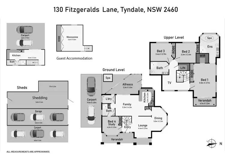 Floorplan of Homely rural property listing, 130 Fitzgeralds Lane, Tyndale NSW 2460