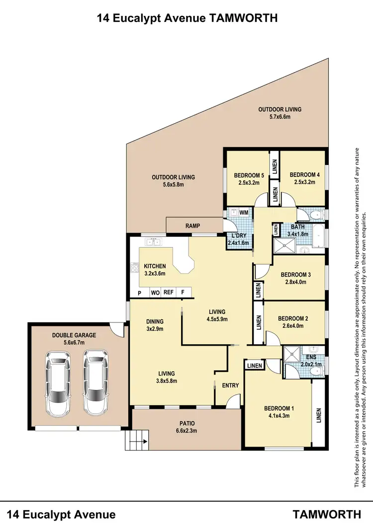 Floorplan of Homely house listing, 14 Eucalypt Avenue, Tamworth NSW 2340