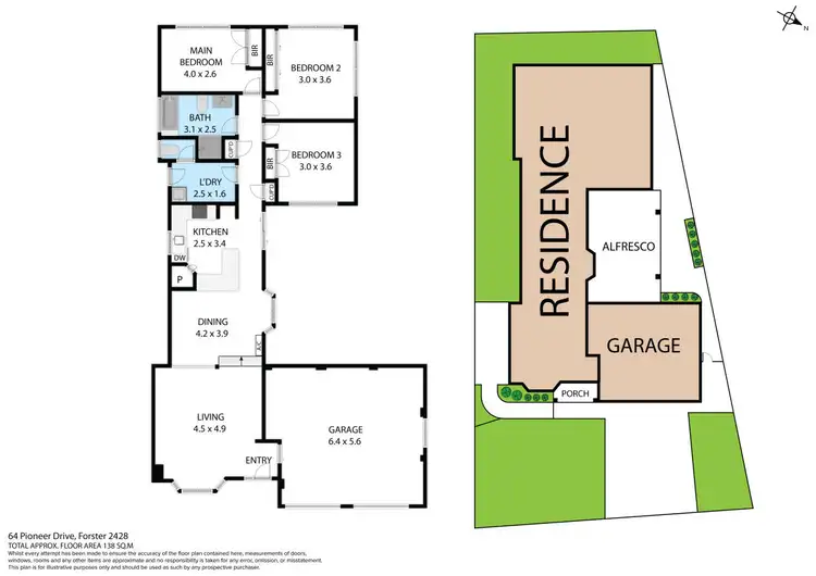 Floorplan of Homely house listing, 64 Pioneer Drive, Forster NSW 2428