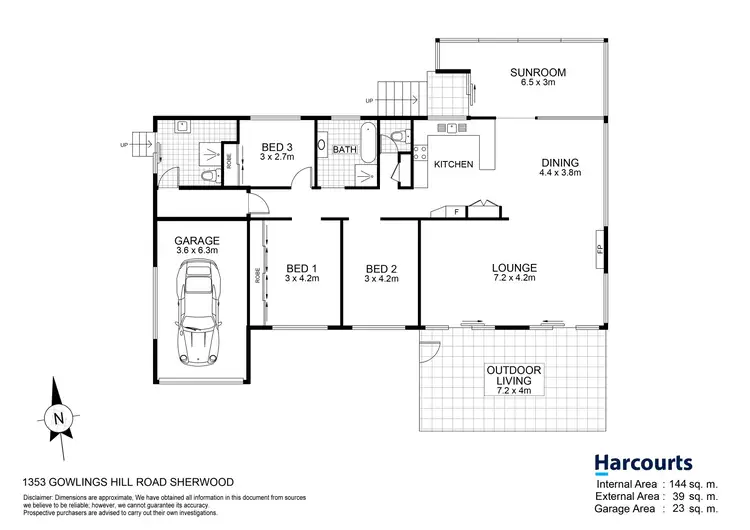 Floorplan of Homely rural property listing, 1353 Gowings Hill Road, Sherwood NSW 2440