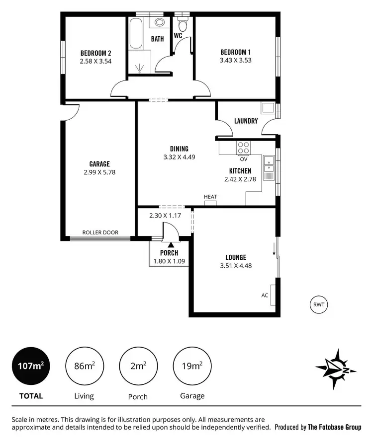 Floorplan of Homely unit listing, 2/26 Pompoota Road, Modbury SA 5092