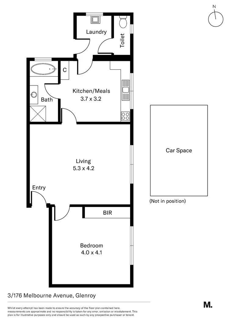 Floorplan of Homely apartment listing, 3/176 Melbourne Avenue, Glenroy VIC 3046