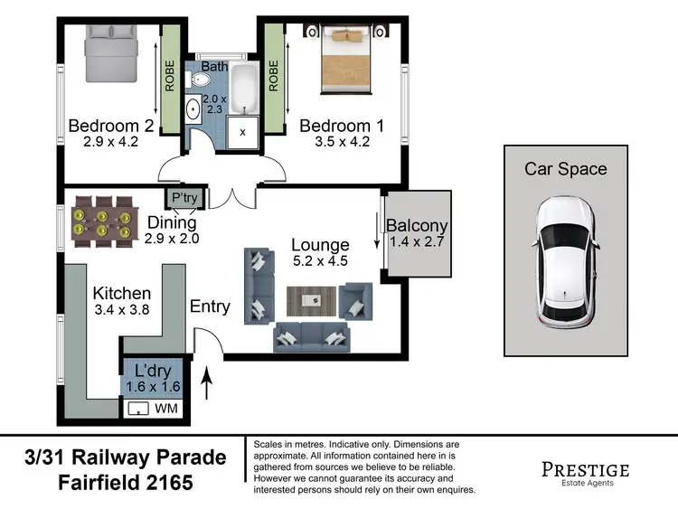 Floorplan of Homely apartment listing, 3/31 Railway Parade, Fairfield NSW 2165