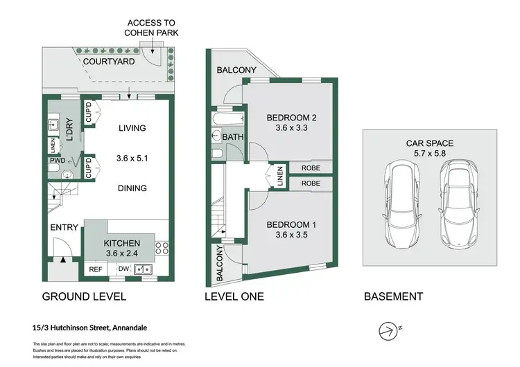 Floorplan of Homely townhouse listing, 15/3 Hutchinson Street, Annandale NSW 2038