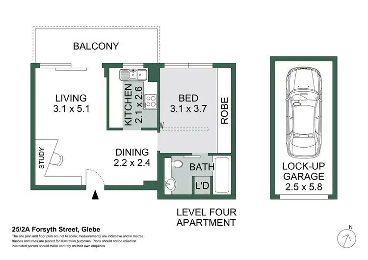 Floorplan of Homely apartment listing, 25/2a Forsyth Street, Glebe NSW 2037