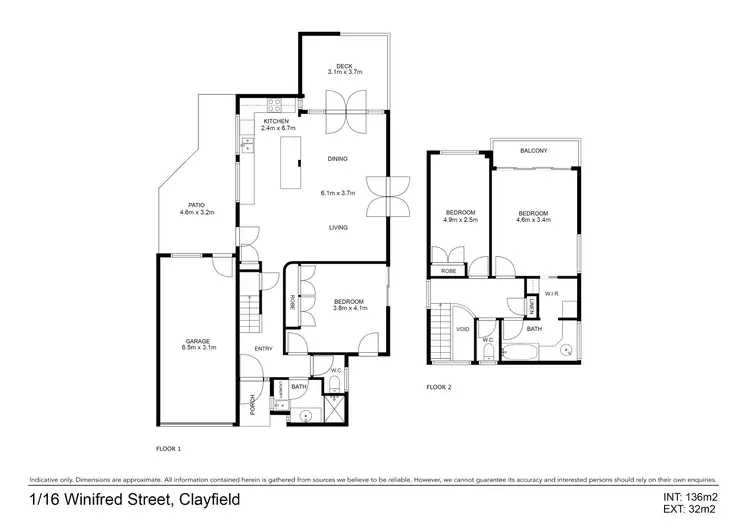 Floorplan of Homely townhouse listing, 1/16 Winifred Street, Clayfield QLD 4011