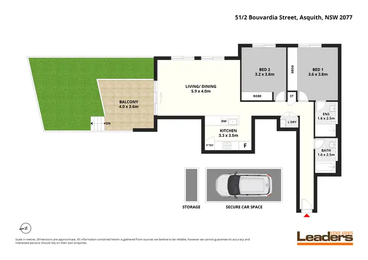 Floorplan of Homely apartment listing, 51/2 Bouvardia Street, Asquith NSW 2077