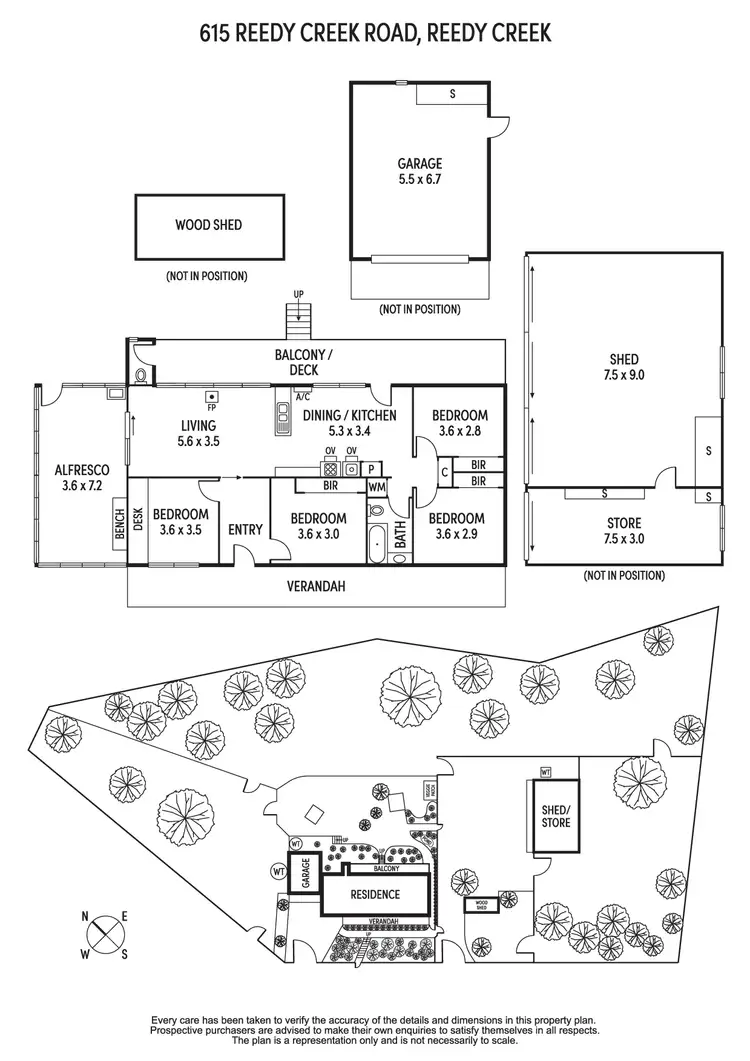 Floorplan of Homely house listing, 615 Reedy Creek Road, Reedy Creek VIC 3658