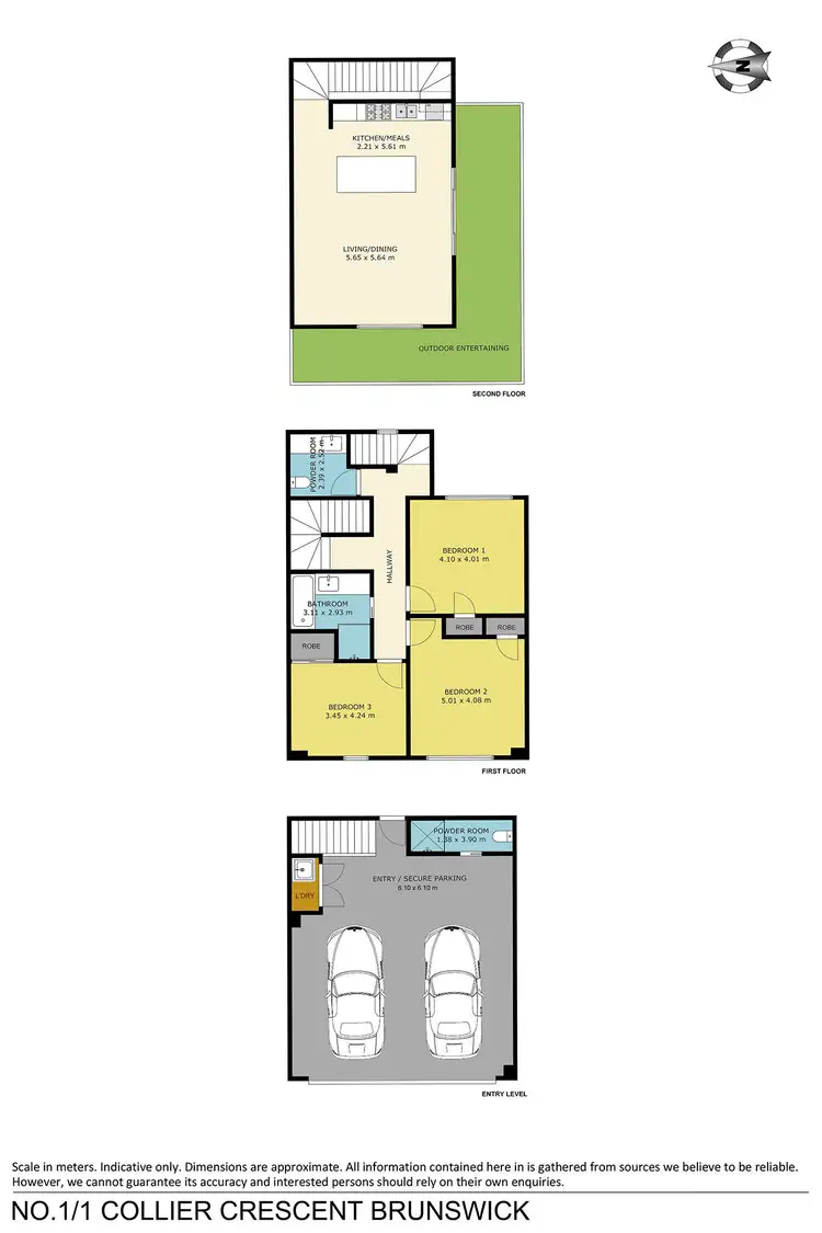 Floorplan of Homely townhouse listing, 1/1 Collier Crescent, Brunswick VIC 3056