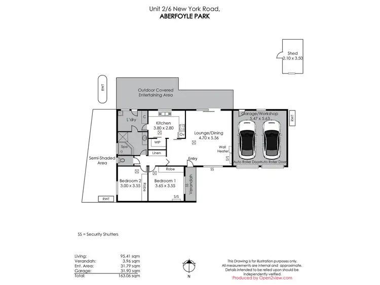 Floorplan of Homely unit listing, 2/6 New York Road, Aberfoyle Park SA 5159