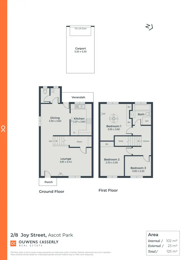 Floorplan of Homely townhouse listing, 2/8 Joy Street, Ascot Park SA 5043