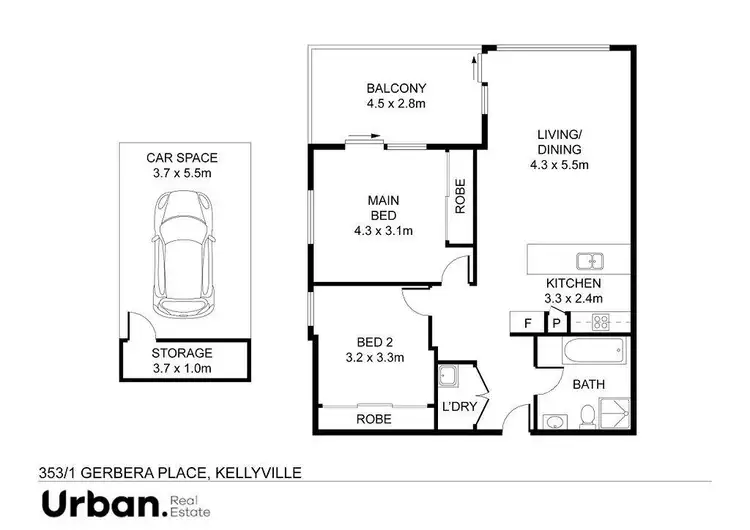 Floorplan of Homely unit listing, 353/1 Gerbera Place, Kellyville NSW 2155