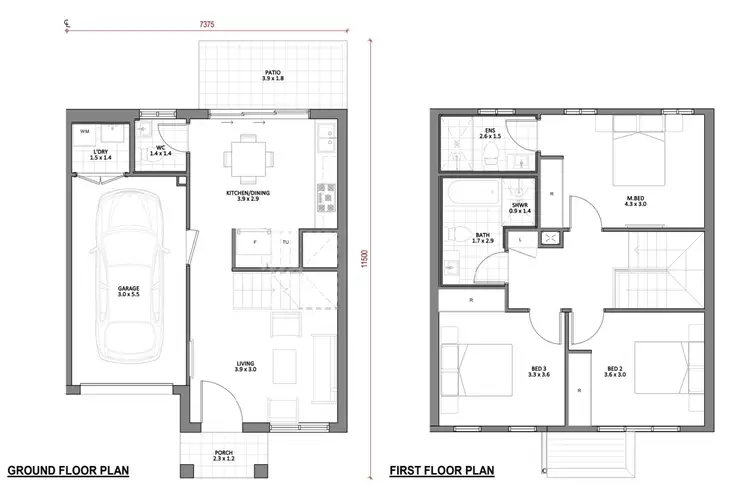 Floorplan of Homely townhouse listing, 7 Hemmeter Glade, Marsden Park NSW 2765