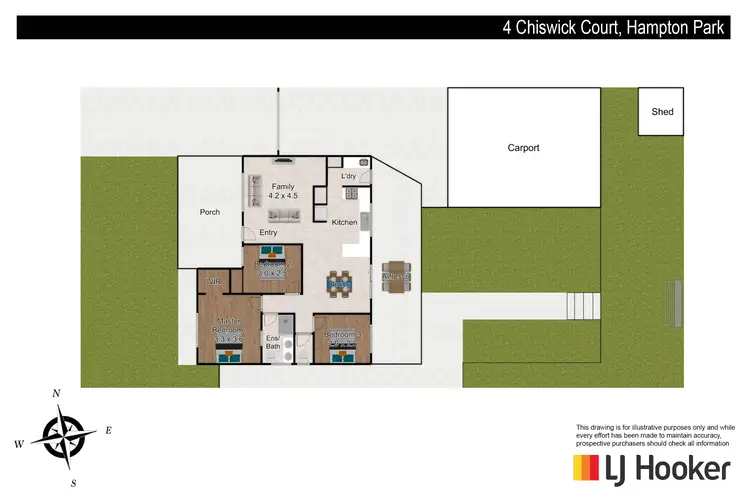 Floorplan of Homely house listing, 4 Chiswick Court, Hampton Park VIC 3976