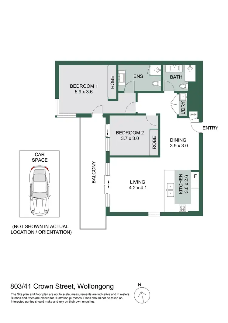 Floorplan of Homely apartment listing, 803/41 Crown Street, Wollongong NSW 2500