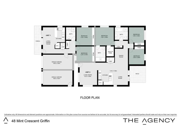 Floorplan of Homely semi-detached listing, 48 Mint Crescent, Griffin QLD 4503