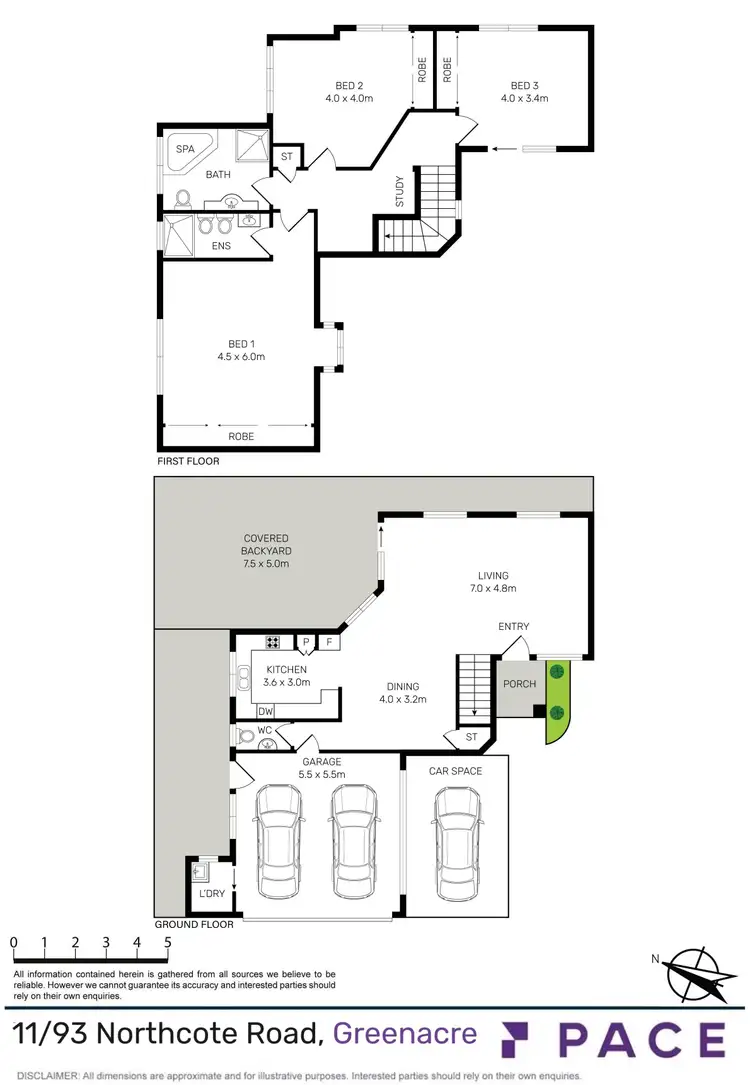 Floorplan of Homely townhouse listing, 11/93 Northcote Road, Greenacre NSW 2190