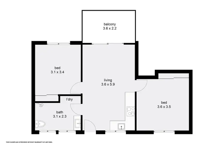 Floorplan of Homely unit listing, 7/67-69 Moore Street, Trinity Beach QLD 4879