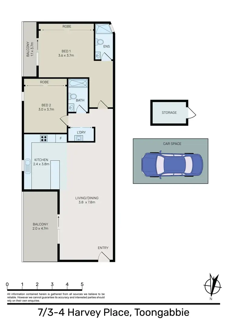 Floorplan of Homely apartment listing, 7/3-4 Harvey Place, Toongabbie NSW 2146
