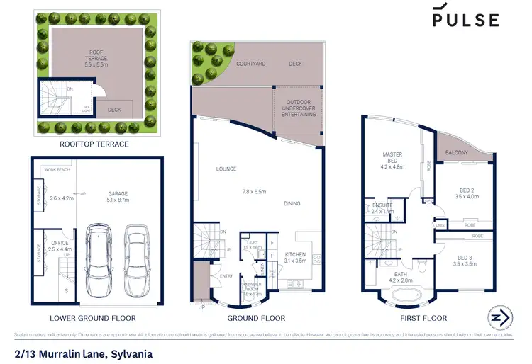 Floorplan of Homely townhouse listing, 2/13 Murralin Lane, Sylvania NSW 2224