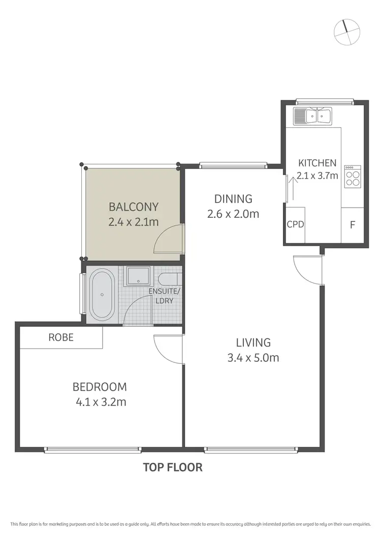 Floorplan of Homely apartment listing, 5/62 Grosvenor Crescent, Summer Hill NSW 2130