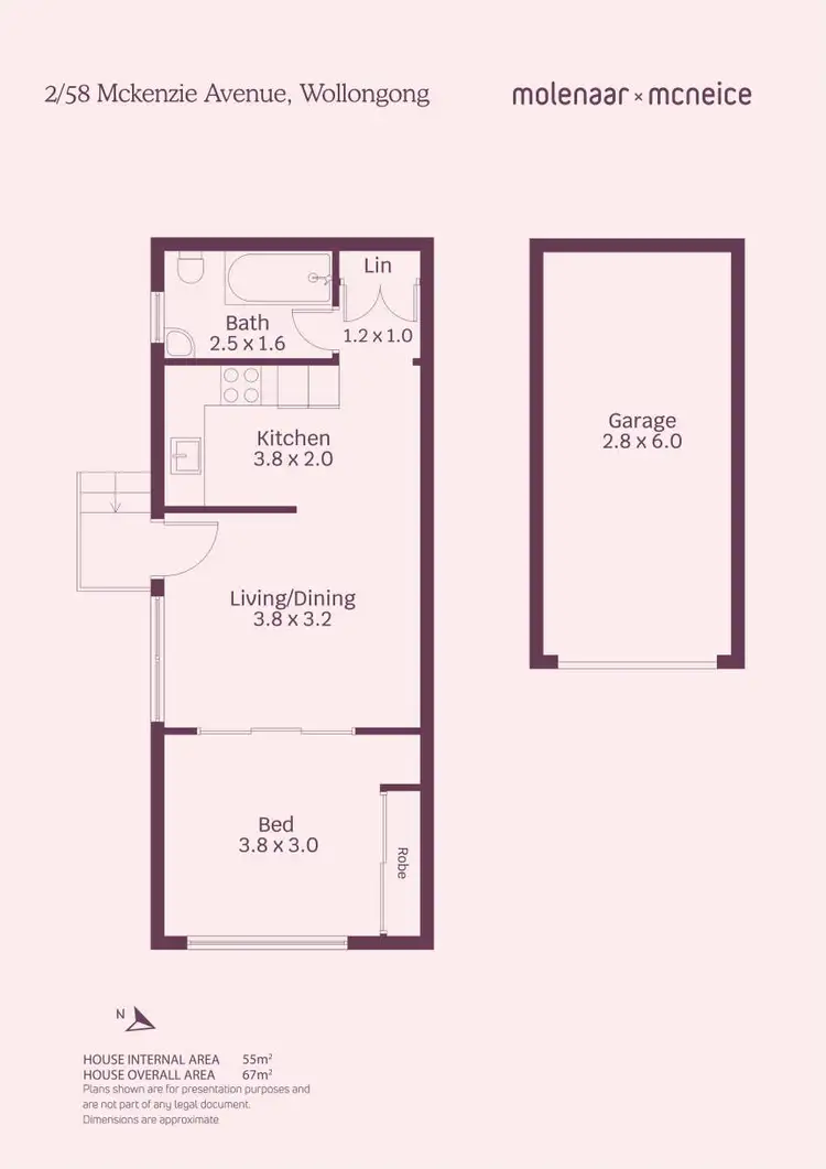 Floorplan of Homely unit listing, 2/58 McKenzie Avenue, Wollongong NSW 2500