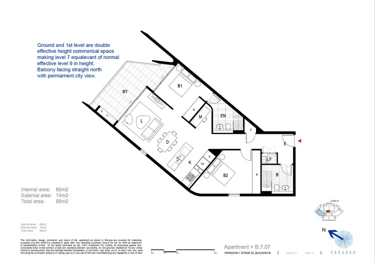 Floorplan of Homely apartment listing, B707/1 Link Road, Zetland NSW 2017