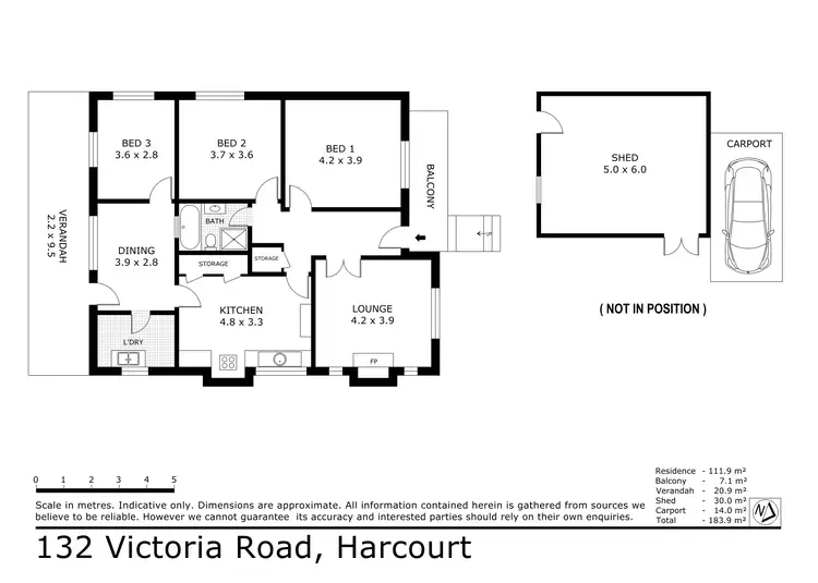 Floorplan of Homely house listing, 132 Victoria Road, Harcourt VIC 3453