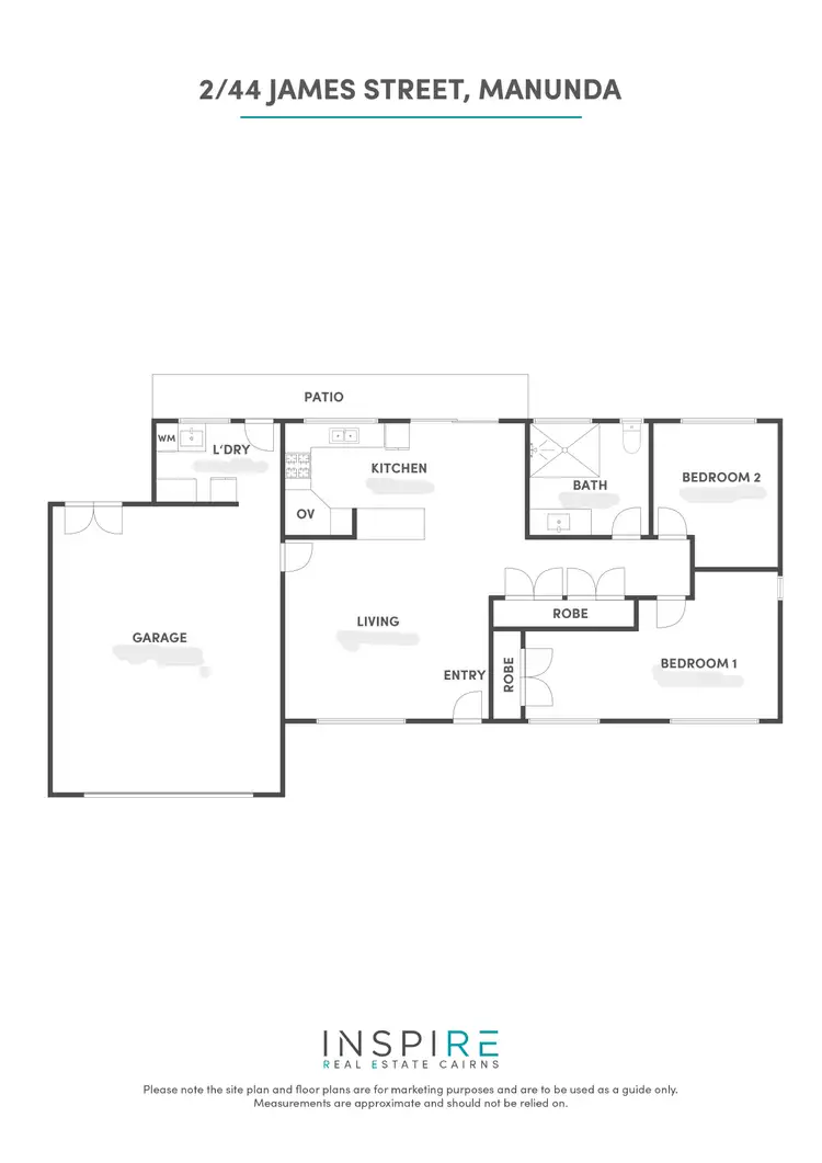 Floorplan of Homely semi-detached listing, 2/44 James Street, Manunda QLD 4870