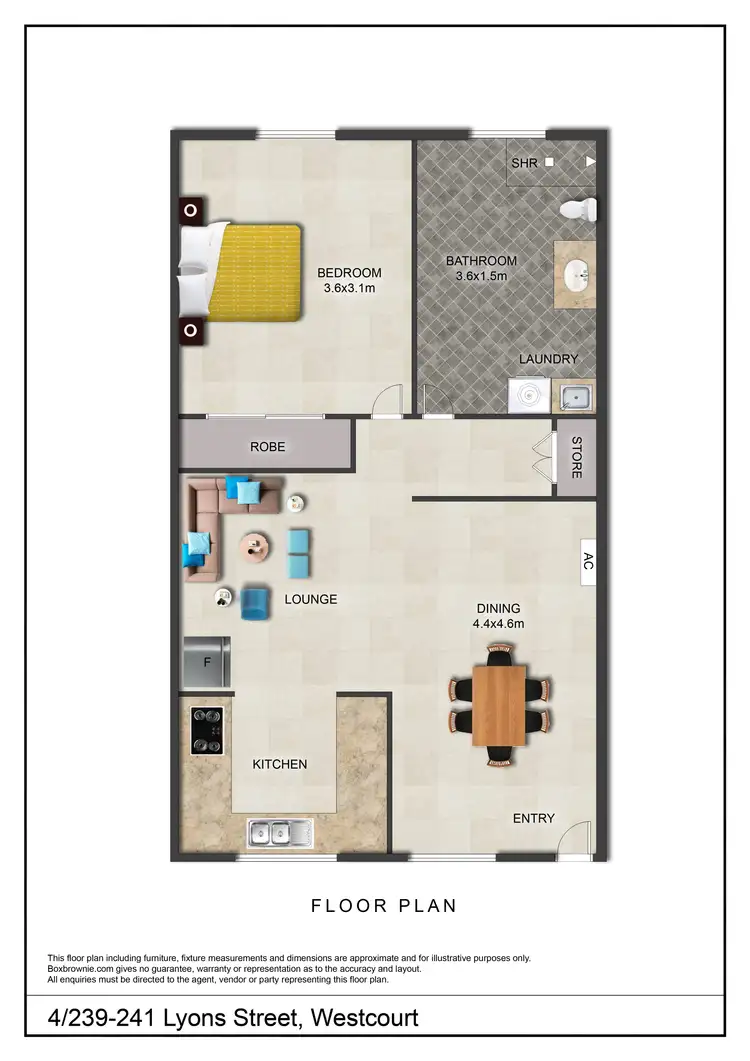 Floorplan of Homely unit listing, 4/239-241 Lyons Street, Westcourt QLD 4870