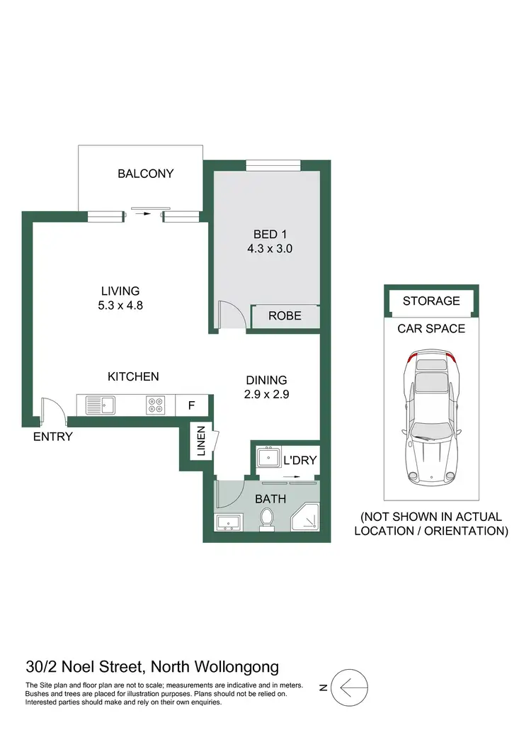 Floorplan of Homely apartment listing, 30/2 Noel Street, North Wollongong NSW 2500