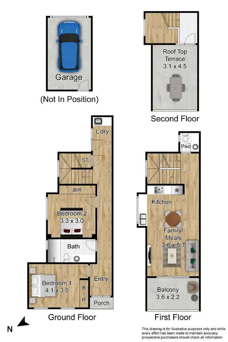 Floorplan of Homely townhouse listing, 2/120 Marine Drive, Safety Beach VIC 3936