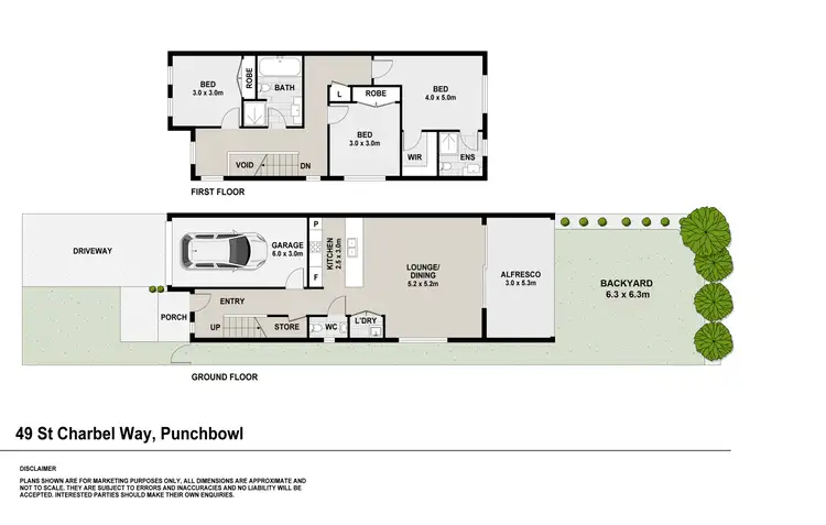 Floorplan of Homely semi-detached listing, 49 St Charbel Way, Punchbowl NSW 2196