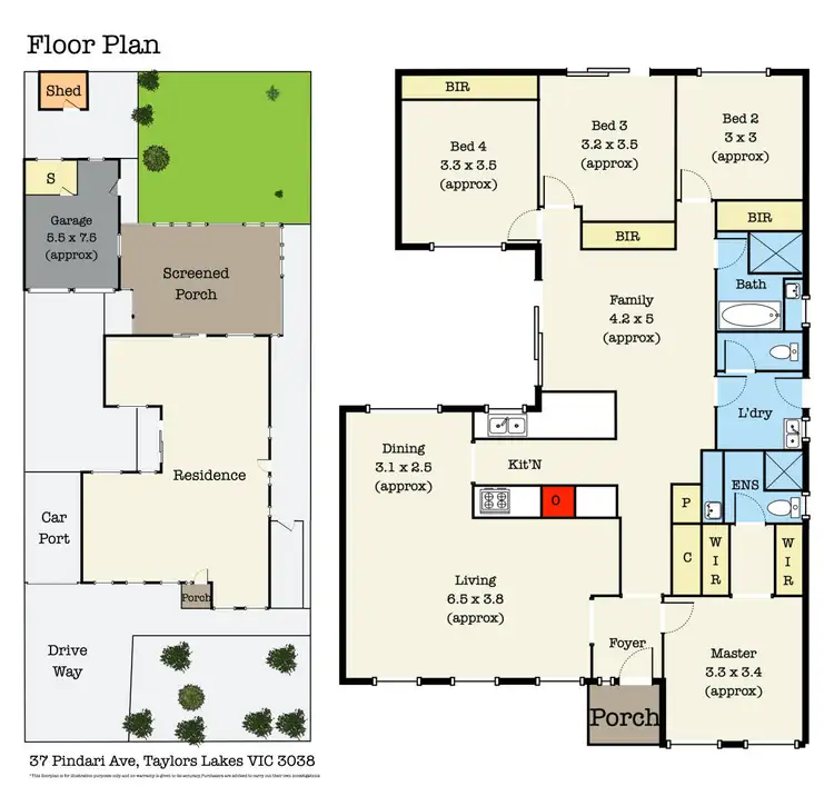 Floorplan of Homely house listing, 37 Pindari Avenue, Taylors Lakes VIC 3038