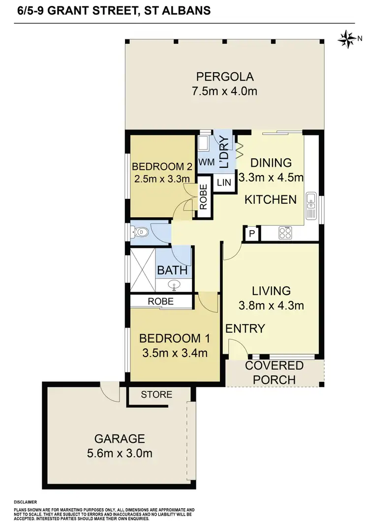 Floorplan of Homely unit listing, 6/5-9 Grant Street, St Albans VIC 3021