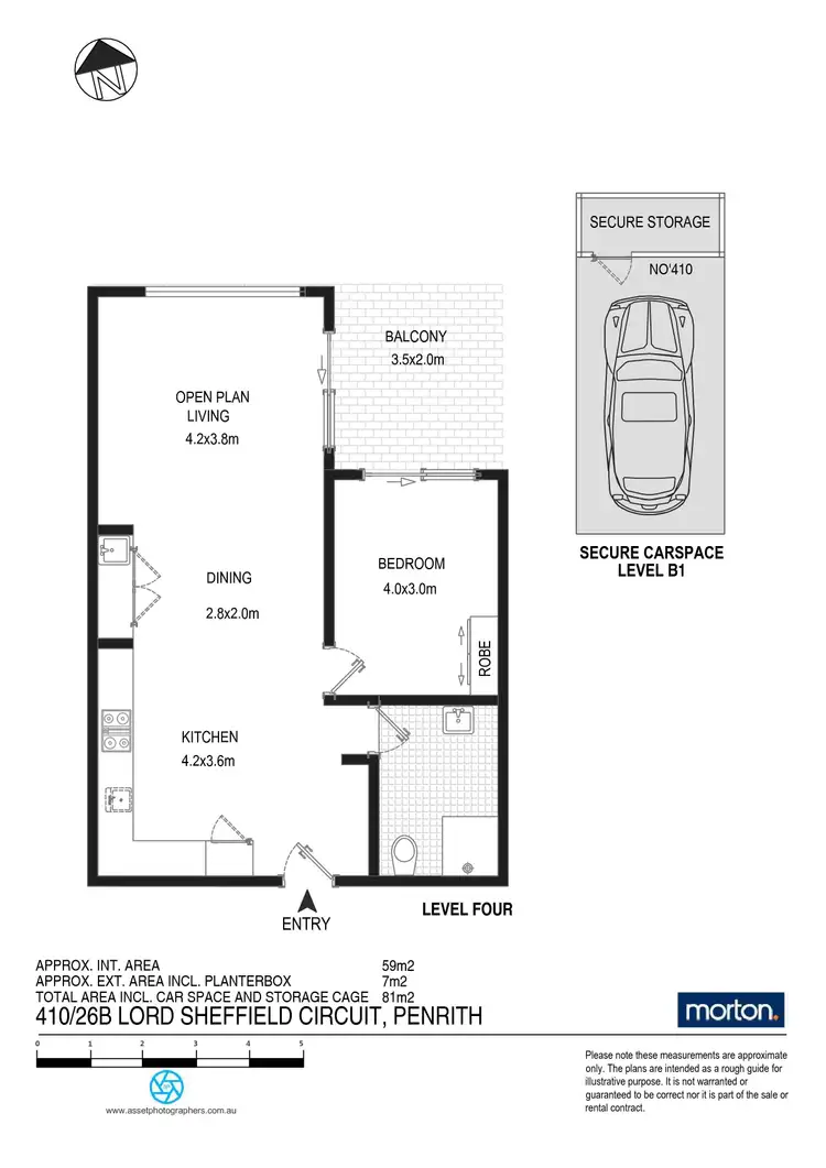 Floorplan of Homely apartment listing, 410/26B Lord Sheffield Circuit, Penrith NSW 2750