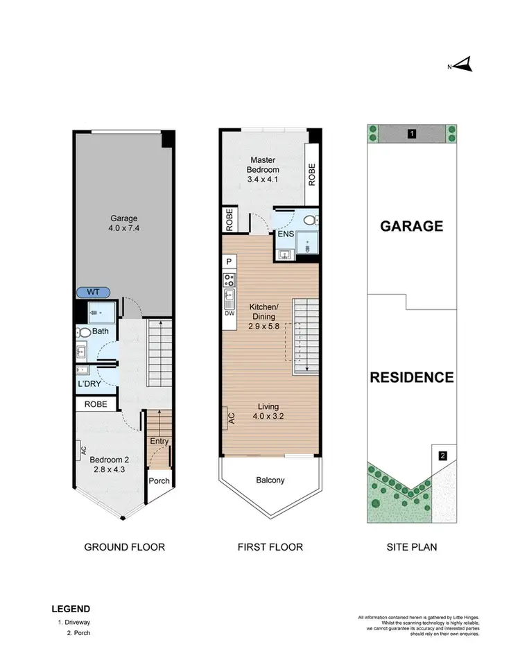Floorplan of Homely townhouse listing, 6/8 Prospect Street, Pascoe Vale VIC 3044