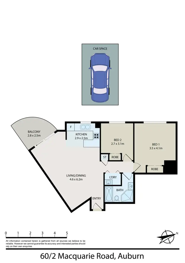 Floorplan of Homely apartment listing, 60/2 Macquarie Street, Auburn NSW 2144