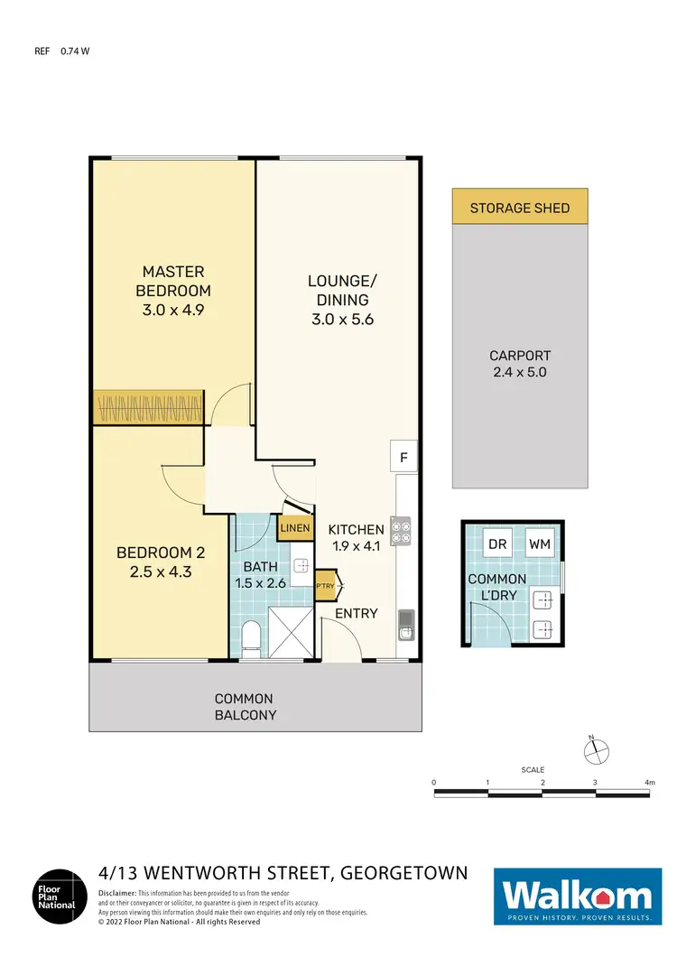 Floorplan of Homely unit listing, 4/13 Wentworth Street, Georgetown NSW 2298