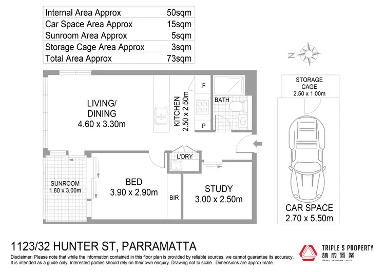 Floorplan of Homely apartment listing, 1123/45 Macquarie Street, Parramatta NSW 2150