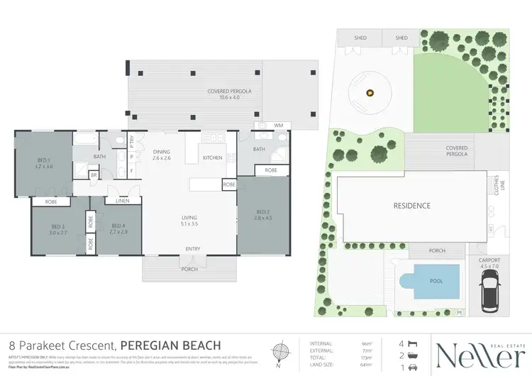 Floorplan of Homely house listing, 8 Parakeet Crescent, Peregian Beach QLD 4573