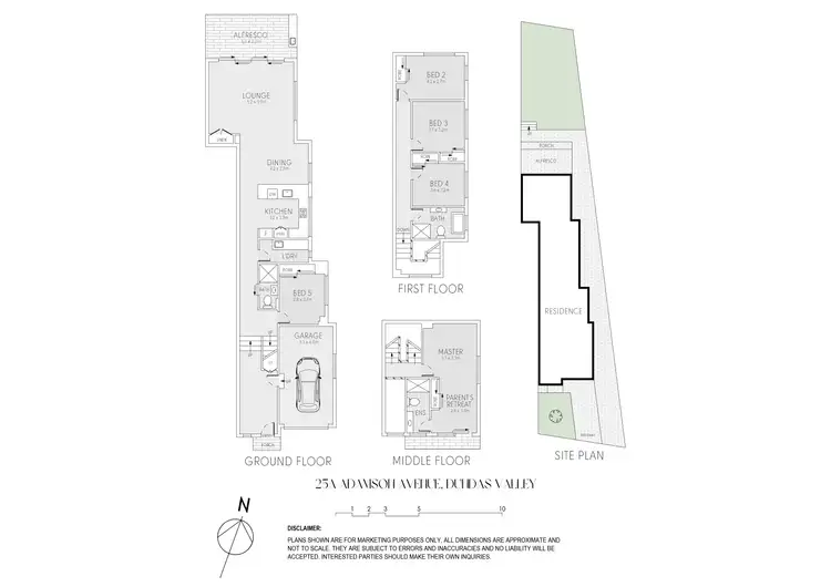 Floorplan of Homely semi-detached listing, 25A Adamson Avenue, Dundas Valley NSW 2117